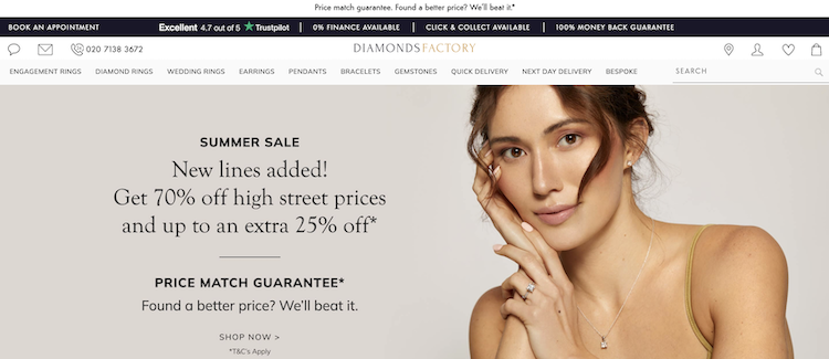 The diamond hot sale store trustpilot