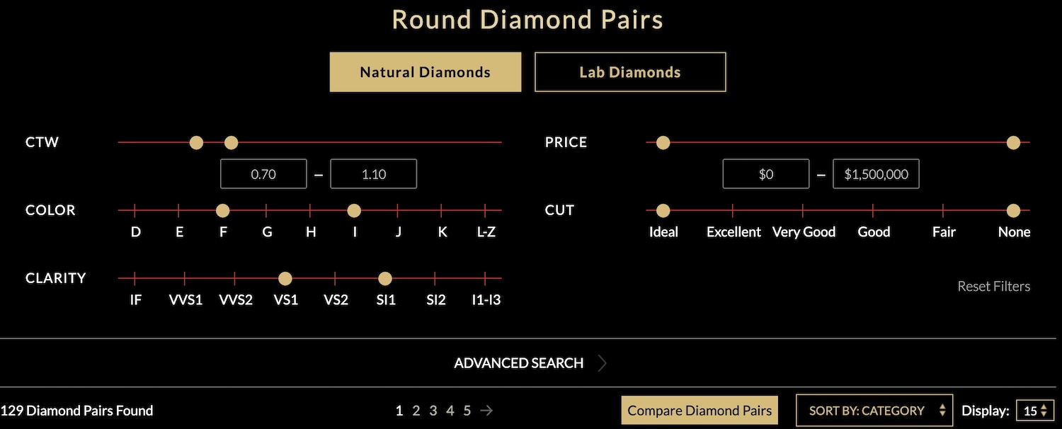 Whiteflash's Diamond Pair Search Function