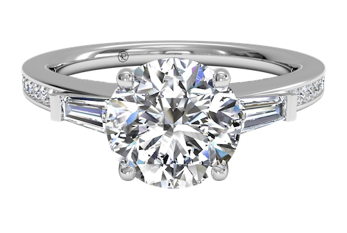 A Tapered Baguette Diamond Band Engagement Ring from Ritani