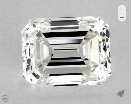 1 Carat H VVS2 Emerald Diamond from James Allen