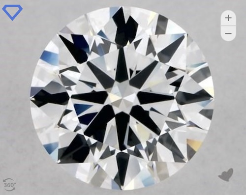 A 1.01 Carat D VS1 Ideal Cut Lab Created Diamond from James Allen