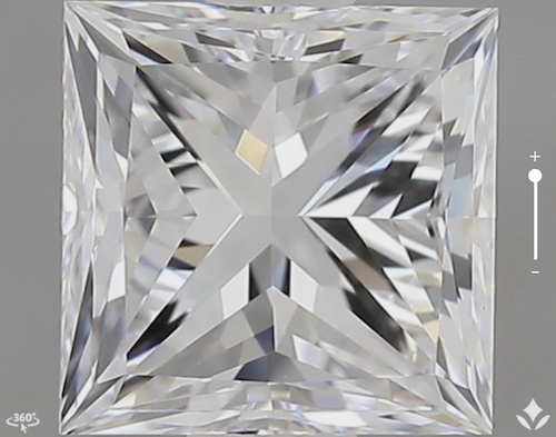 1.00 Carat D VVS2 Princess Diamond from Brilliant Earth