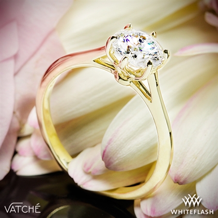 18k Yellow Gold Vatche 1513 Felicity Solitaire Engagement Ring