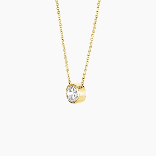 Bezel Pendant in 18K Yellow Gold