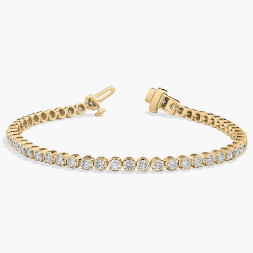 7 " Four Prong Diamond Tennis Bracelet In 14K Yellow Gold (3 Ct. tw. - H-I / SI1-SI2)